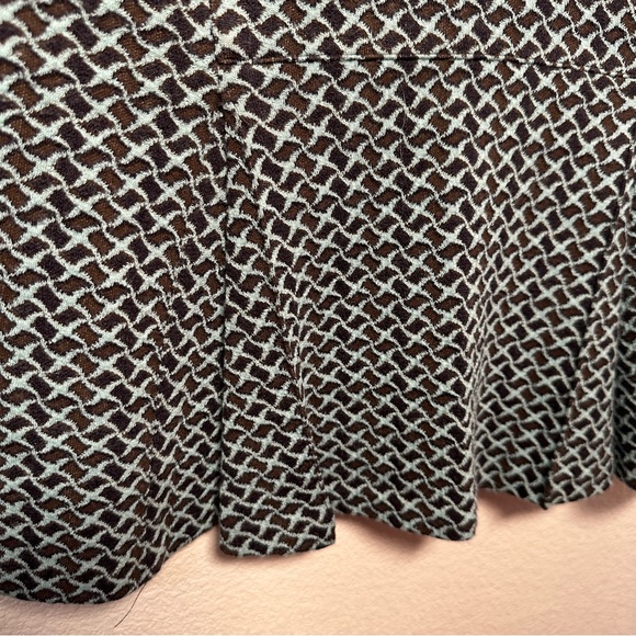Diane vonFurstenberg Skirt Size 4 Brown Blue - Picture 3 of 10